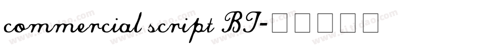 commercial script BT字体转换